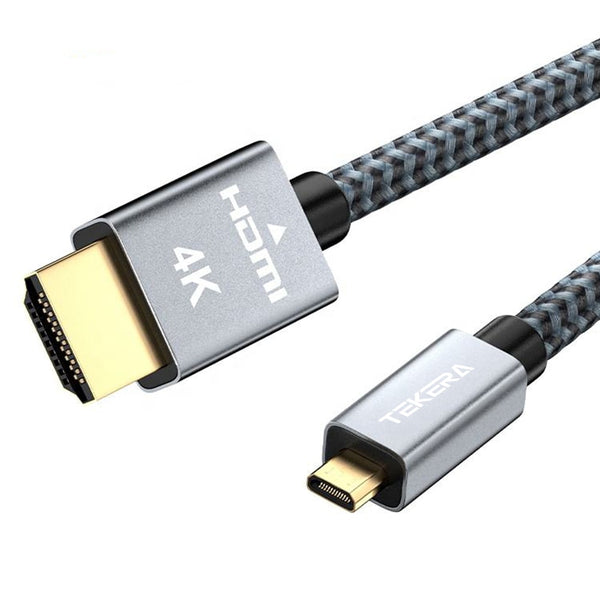 Braided Ultra Thin Micro HDMI Cable 4K 60Hz Micro HDMI to HDMI Adapter for  for Hero 7 Black Hero 6 5 4 Sony A6000 A6300 Camera Nikon B500 Yoga 3 Pro etc