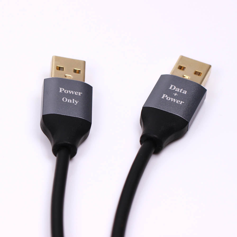 USB 2.0 Female to 2 Dual USB Male Power Adapter Y Splitter Cable