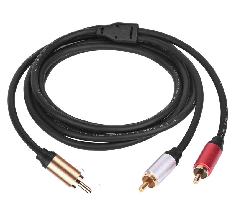 Premium 1 RCA to 2 RCA Subwoofer Audio Cable Y Splitter Cord Lead