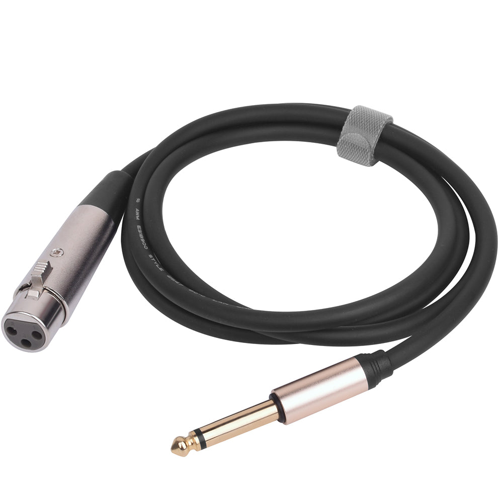 XLR Female to Jack 6.35 / 6.5 mm ( 1/4" ) Male Plug Audio Lead Microphone Cable