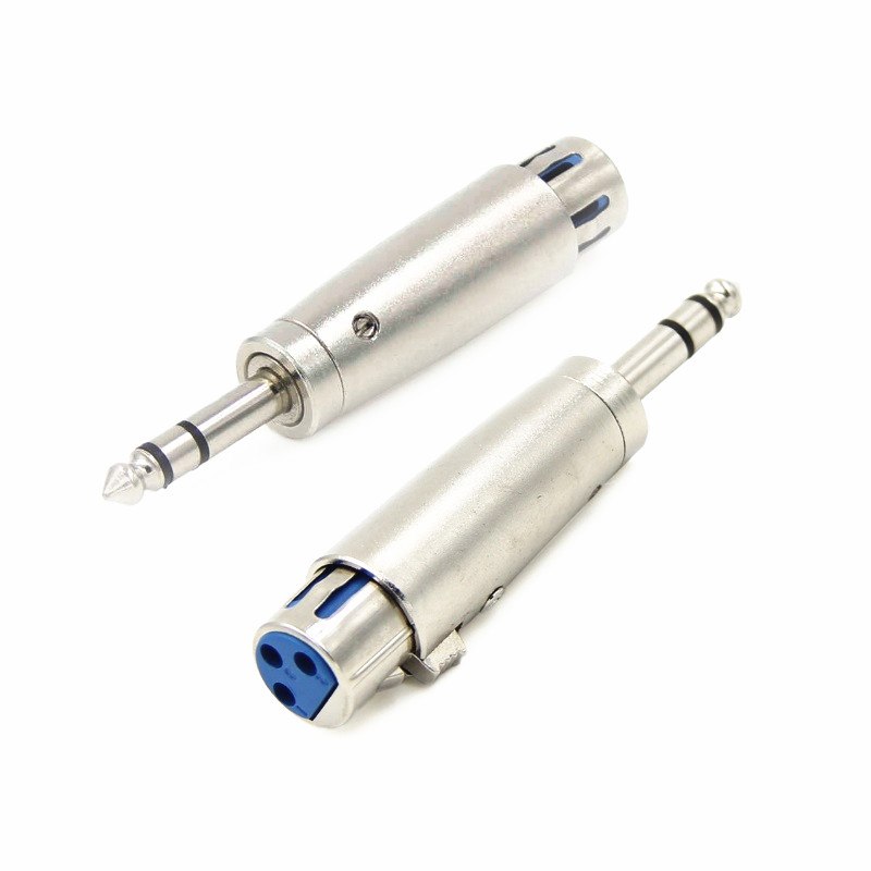 XLR FEMALE to STEREO TRS 6.35mm 1/4" MALE - Audio Adapter