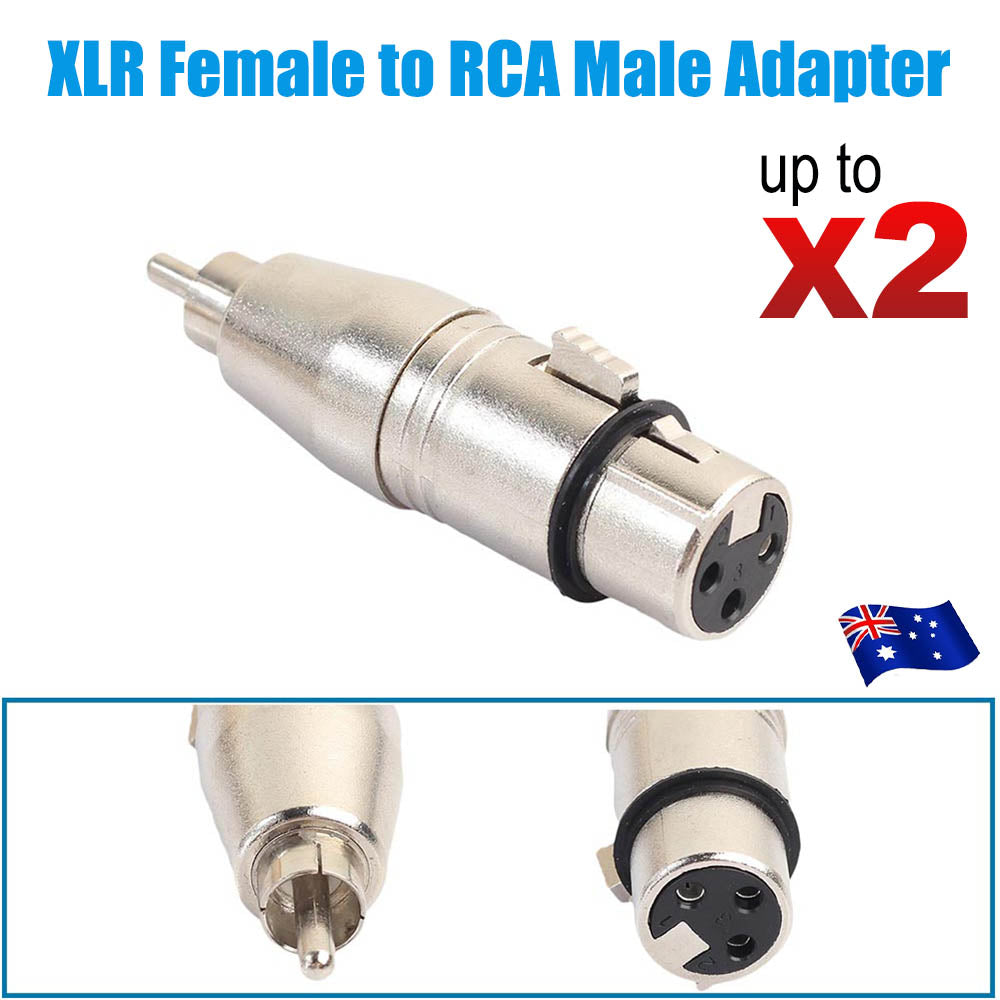 XLR Female To RCA Male Adapter XLA Cable Audio Connector Switcher Joiner