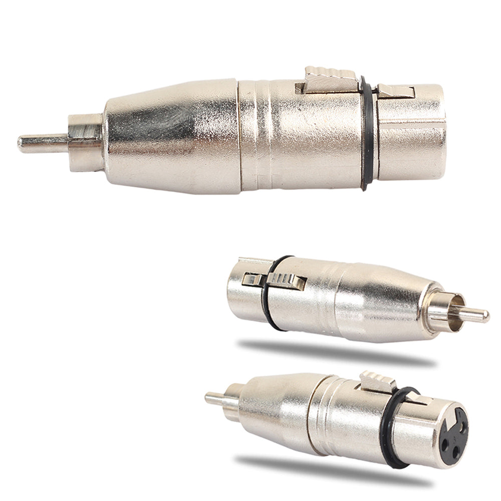 XLR Female To RCA Male Adapter XLA Cable Audio Connector Switcher Joiner