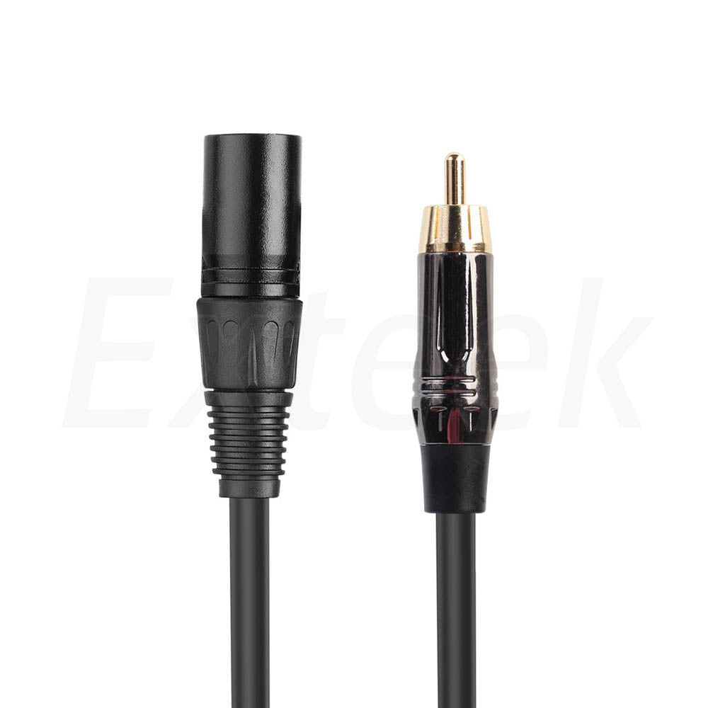 XLR Male to RCA Male Audio DJ Cable - OFC Shielded Cable XLR RCA