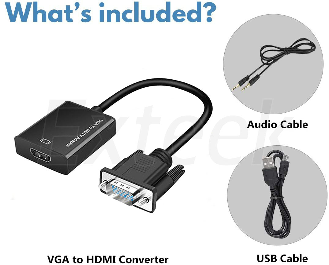 VGA Male to HDMI Female Converter Adapter cable 1080P