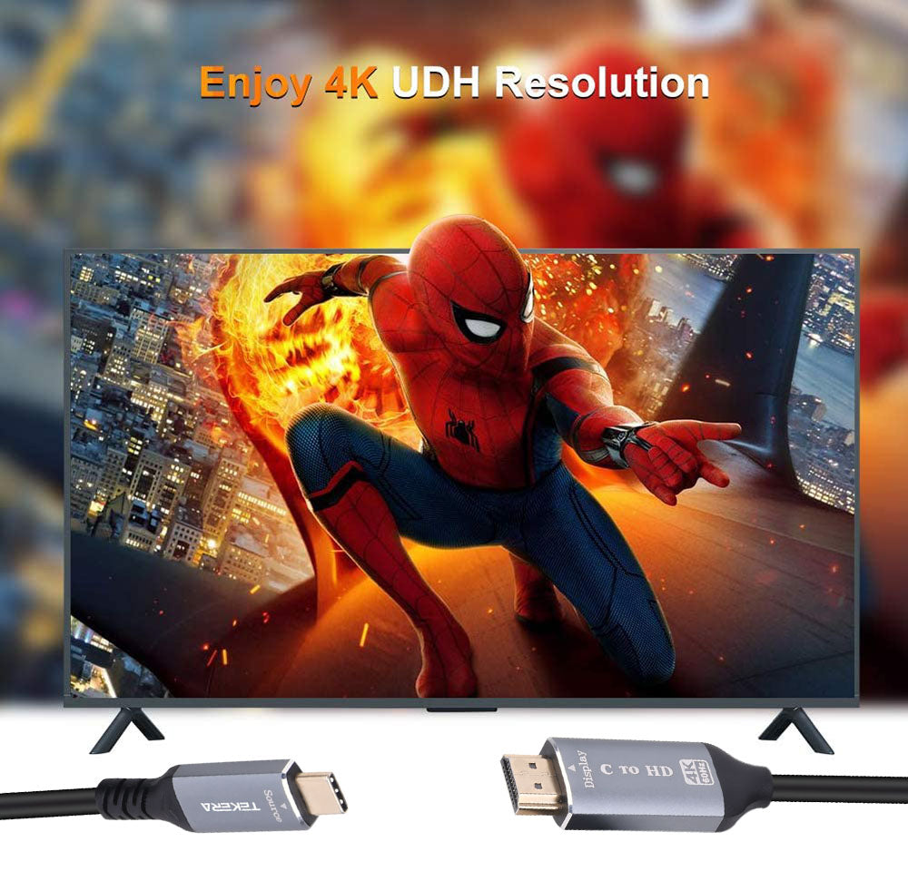 USB C to HDMI Cable USB Type C Male to HDMI Male 4K Cable