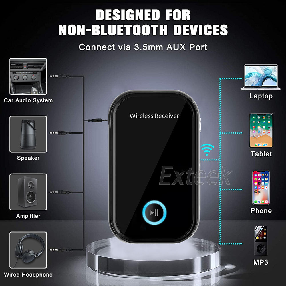 USB Bluetooth Audio Receiver Adaptor Wireless Music 3.5mm AUX Dongle