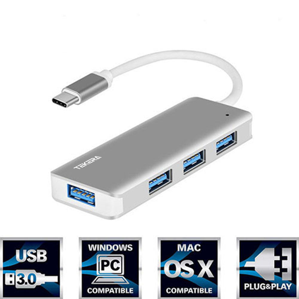 USB 3.1 USB C Type C HUB to 4x USB 3.0 Port Thunderbolt 3 Aluminium Alloy