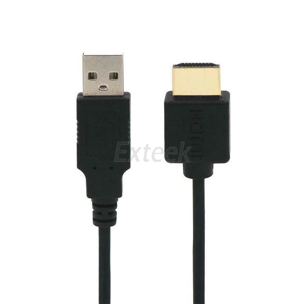 USB To HDMI Male Power Supply Connector Adapter Cable