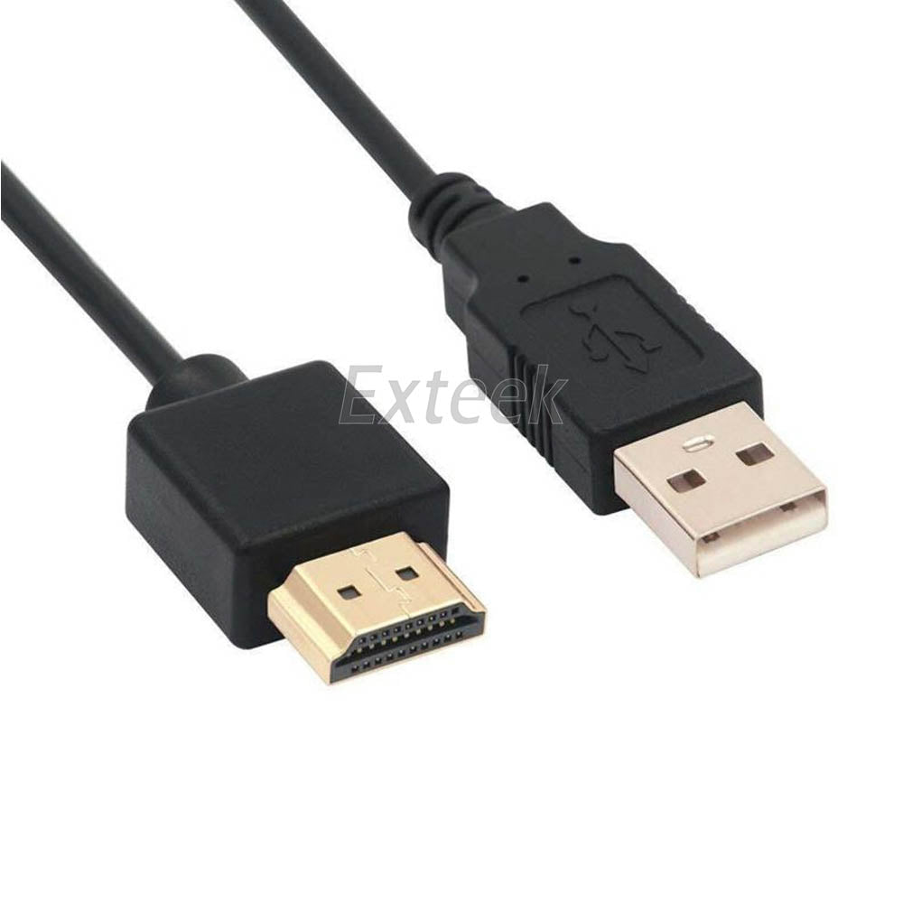 USB To HDMI Male Power Supply Connector Adapter Cable