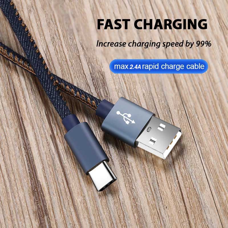 USB Type C Cable, USB C to USB A Charger Fast Charge Cord 2m