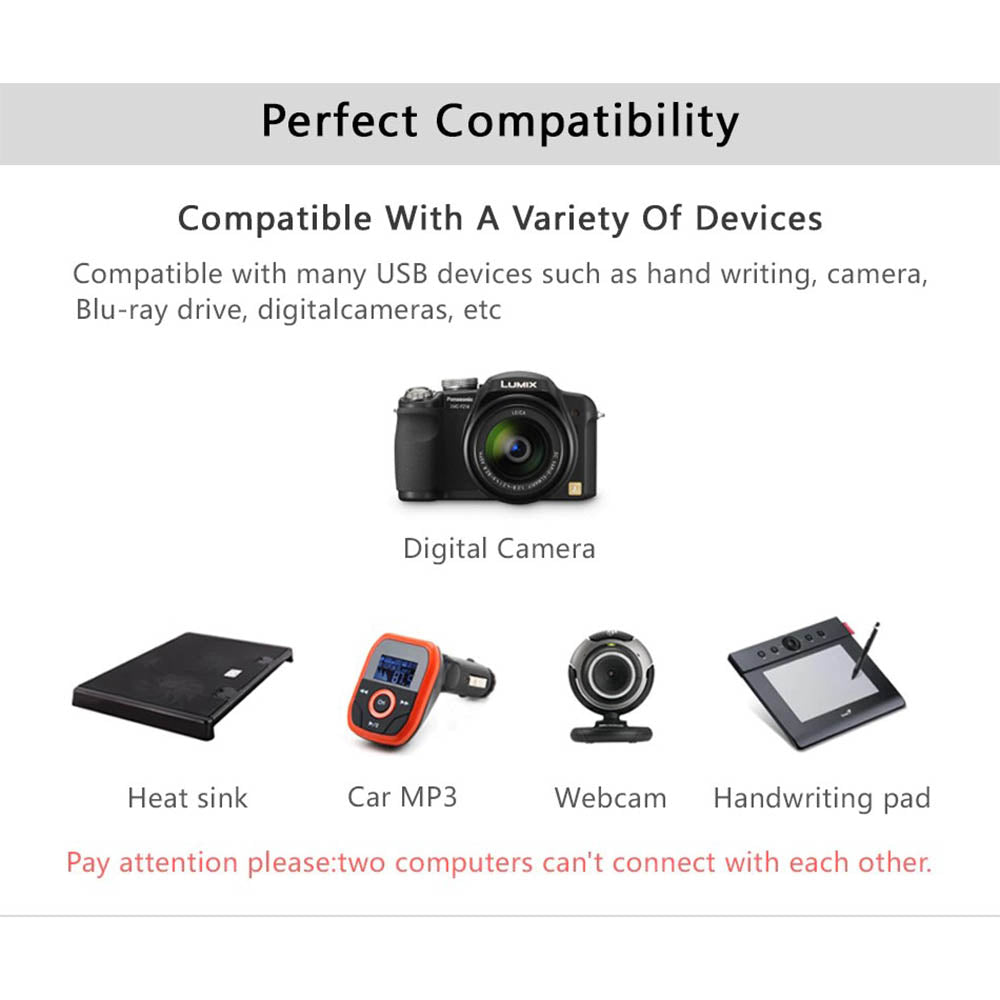 USB 2.0 Data Extension Cable Type A Male to Male M-M Connection Cord