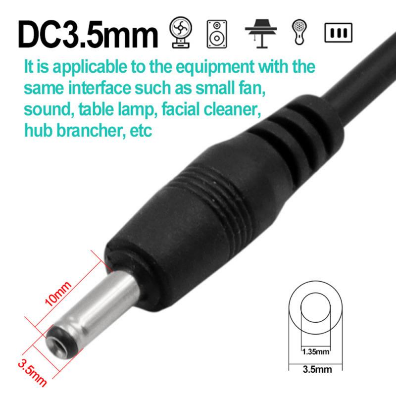 USB 2.0 A Male to DC 3.5x1.35mm Male Adapter Cable 5 Volt DC Barrel Power Jack