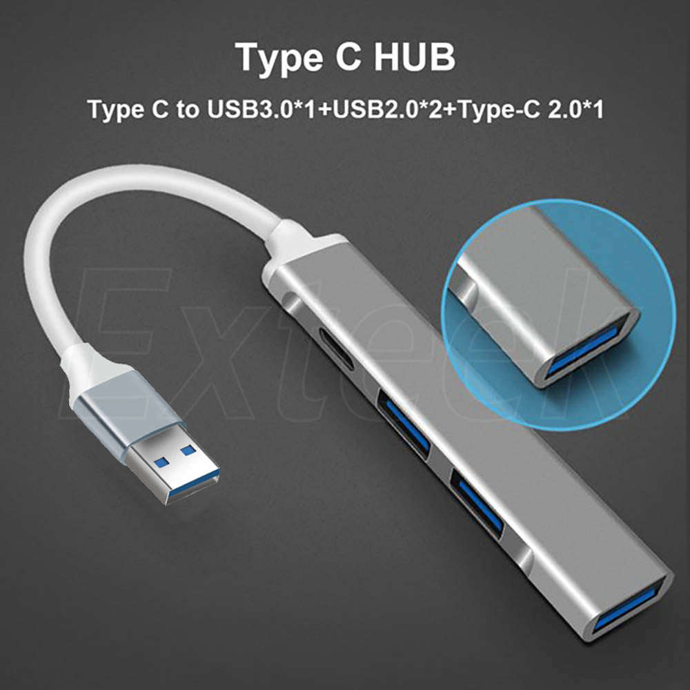 Type-C USB C HUB 4 in 1 USB 3.0 2.0 Multi Splitter OTG