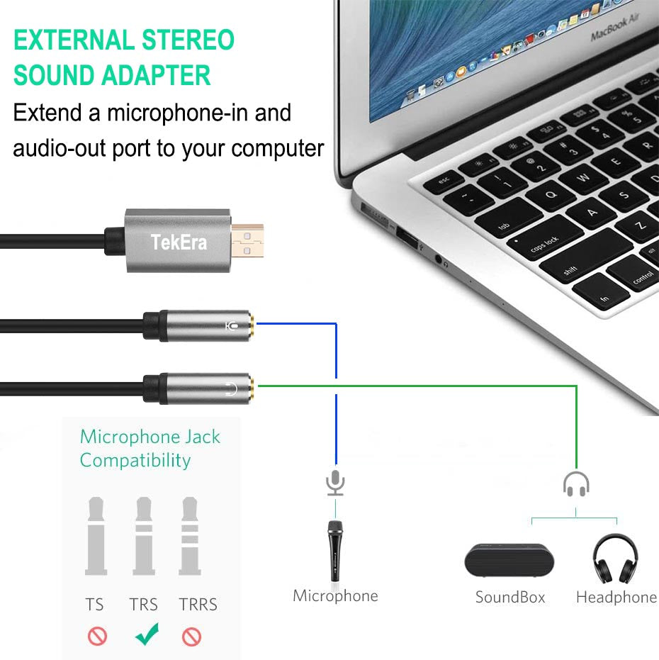 USB 2.0 to 3.5mm mic headphone Jack Stereo Headset Sound Card Audio Adapter