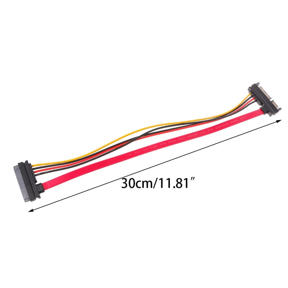 SATA 22Pin 7P+15P SATA Extension Cable Male to Female