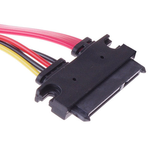 SATA 7+15 22 Pin SATA Female to 7Pins & LP4 SATA Extension Y Splitter Cable