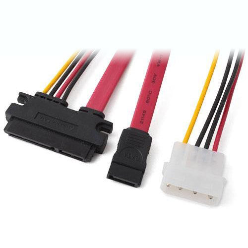 SATA 7+15 22 Pin SATA Female to 7Pins & LP4 SATA Extension Y Splitter Cable