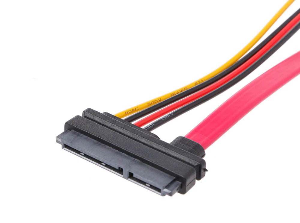 SATA 22Pin 7P+15P SATA Extension Cable Female to Female