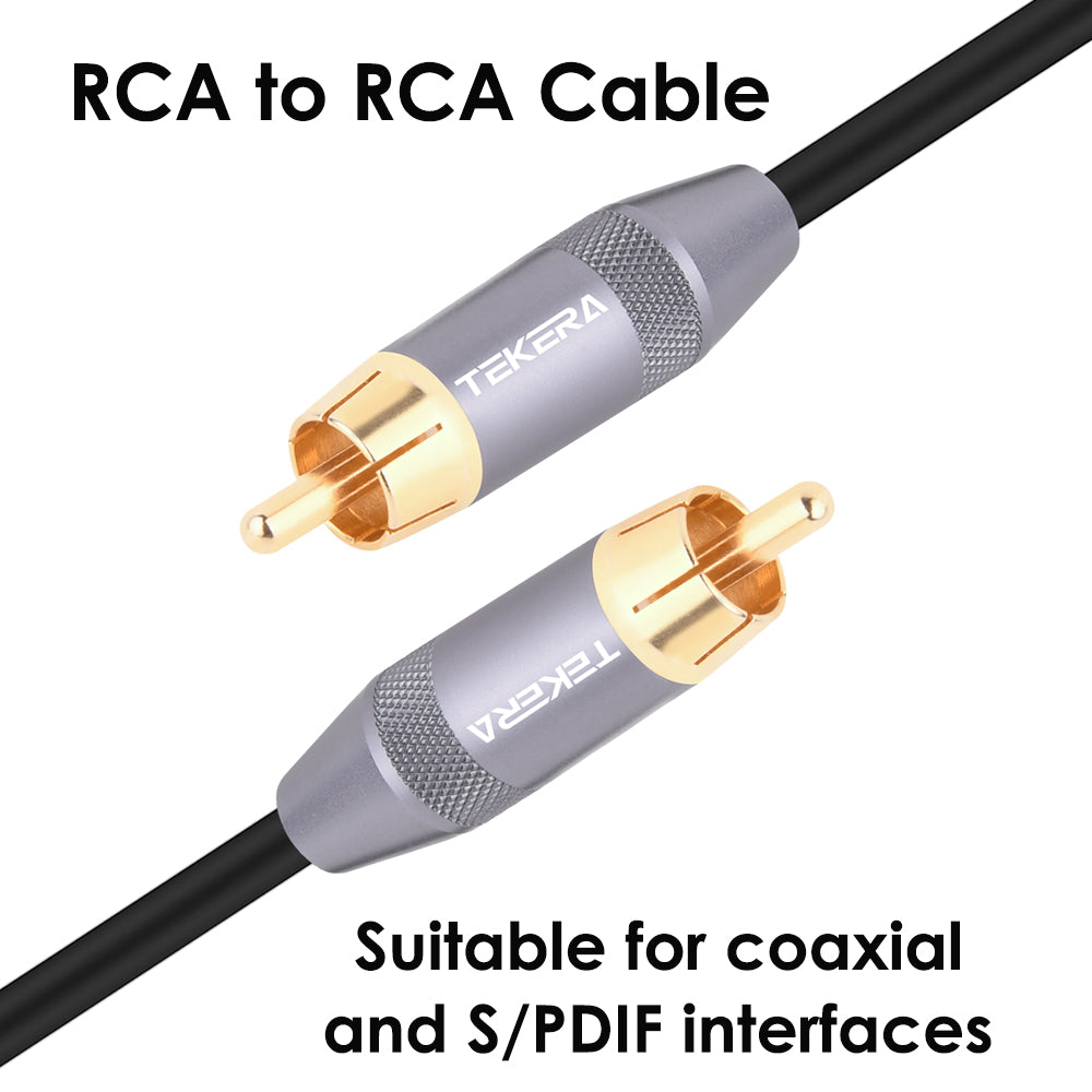 Subwoofer Digital Coaxial Dual Shielded with Gold Plated Male to Male RCA Cable