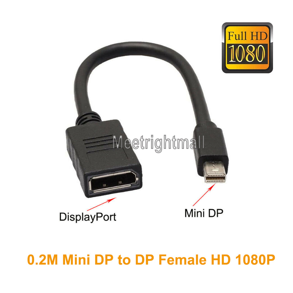 Mini-DisplayPort to DisplayPort adapter (Male to Female) - Thunderbolt Socket Compatible