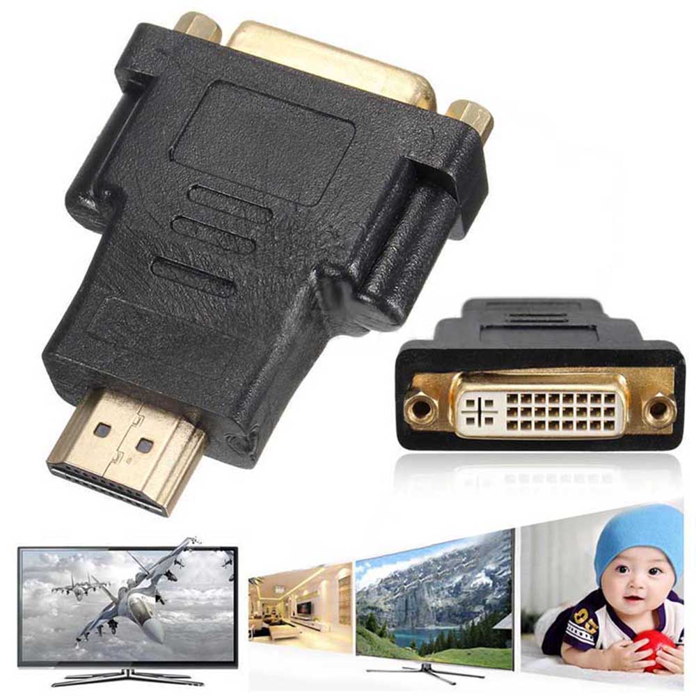 HDMI Male Plug To DVI-I 24+5 Female Socket Adapter Converter