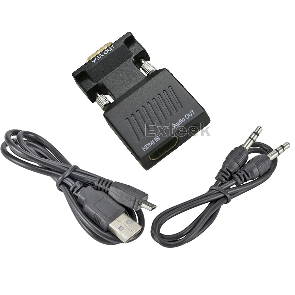 HDMI Female To VGA Male Converter Video Adapter Converter with Audio