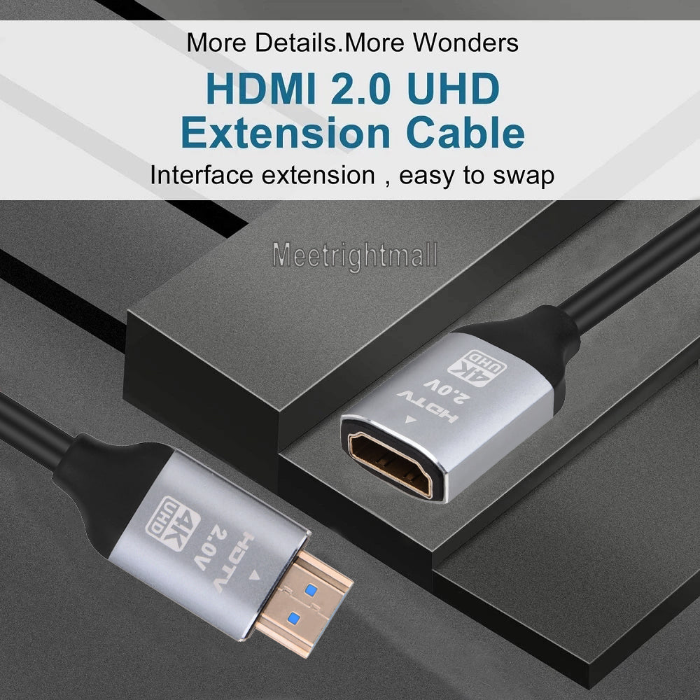 HDMI Extension Cable 4K 60hz HDMI2.0  Extender Male to Female