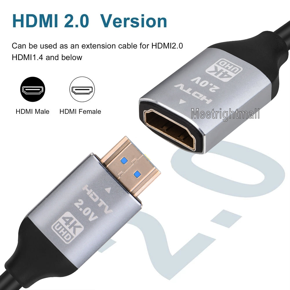 HDMI Extension Cable 4K 60hz HDMI2.0  Extender Male to Female