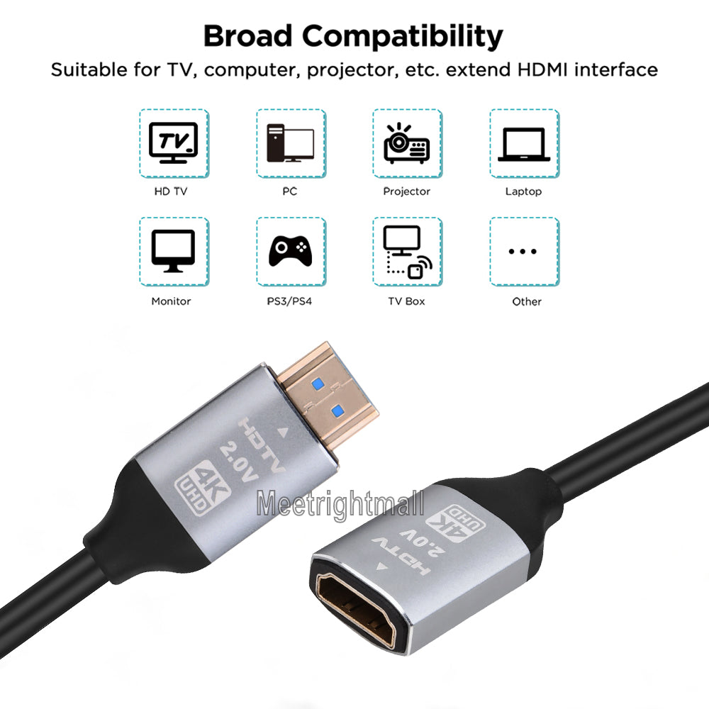 HDMI Extension Cable 4K 60hz HDMI2.0  Extender Male to Female