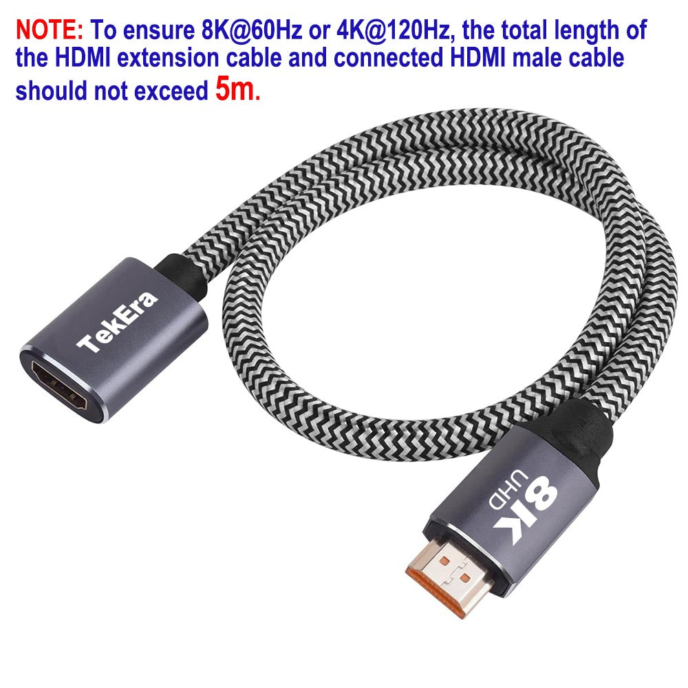 HDMI Extension Cable 8K 60Hz HDMI 2.1 Extender Male to Female 48Gbs