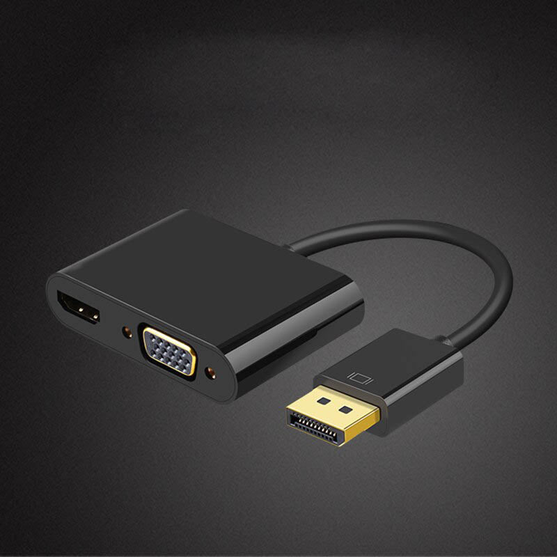 DisplayPort to HDMI VGA 2 in 1 Adapter DP to HDMI VGA Converter