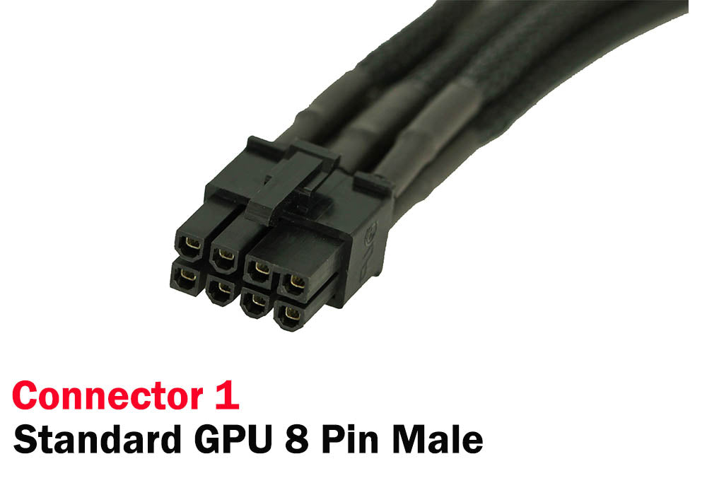 Dual Molex 4 Pin to 8 Pin PCI-E Express Video Card Power Cable Adaptor