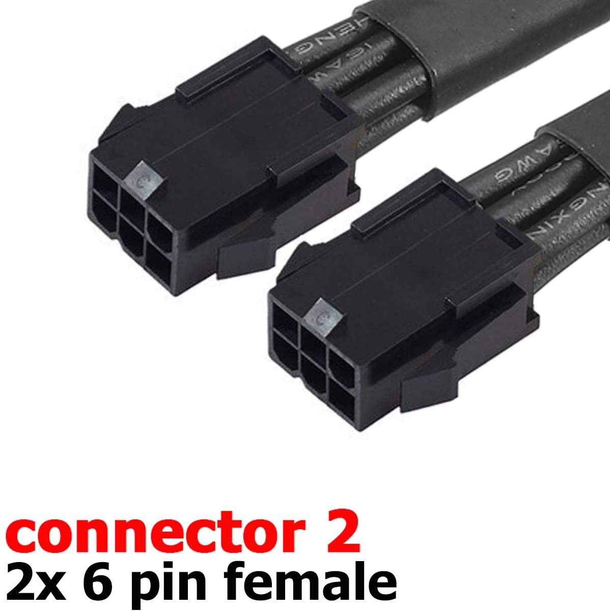 Dual Molex 4 Pin to 8 Pin PCI-E Express Video Card Power Cable Adaptor