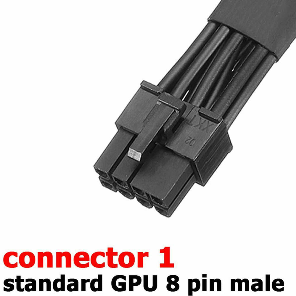 Dual Mini 6 Pin to 8 Pin PCI-E Video Card Power Cable Y Splitter