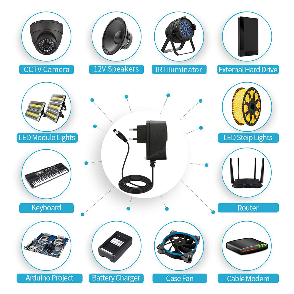 DC 240V TO 12V 5V 1A 2A 3A Power Supply Transformer Adapter For LED Strip