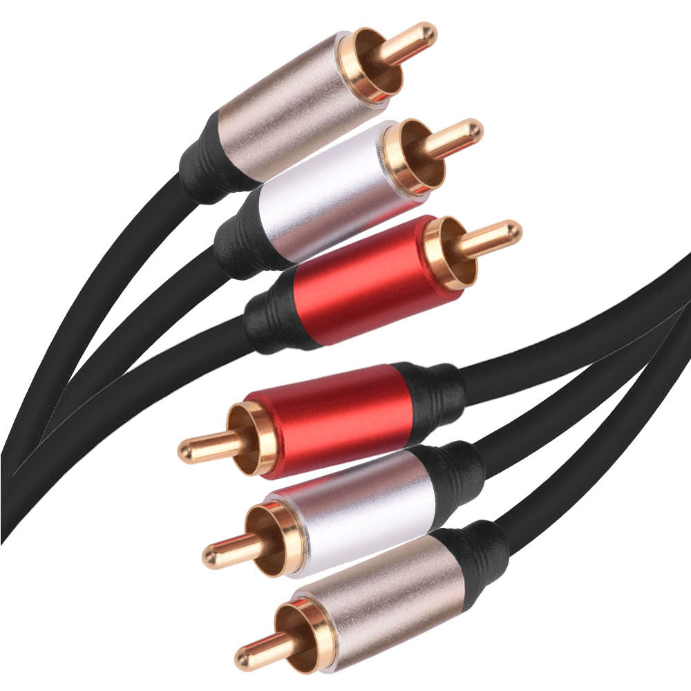 AV Audio Video Composite Cable 3RCA to 3 RCA M/M Cord