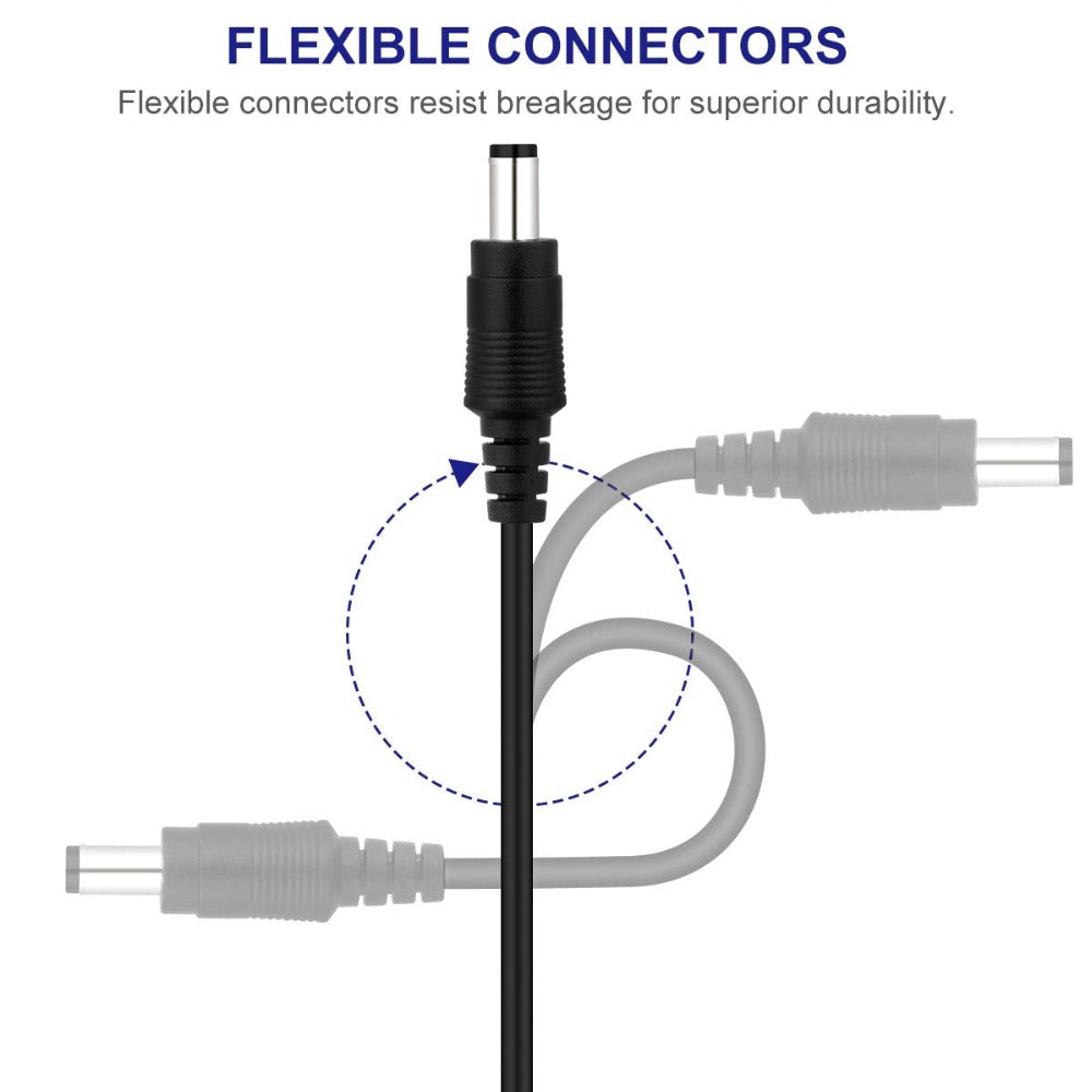 DC 5.5x2.1mm Male to Female Extension Cord CCTV Camera & LED strips Power Cable