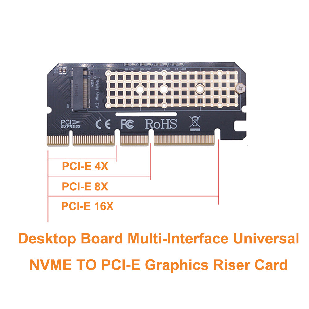 Full Speed M.2 NVME SSD NGFF TO PCIE 3.0 x16 x8 x4 Adapter M Key Interface Card