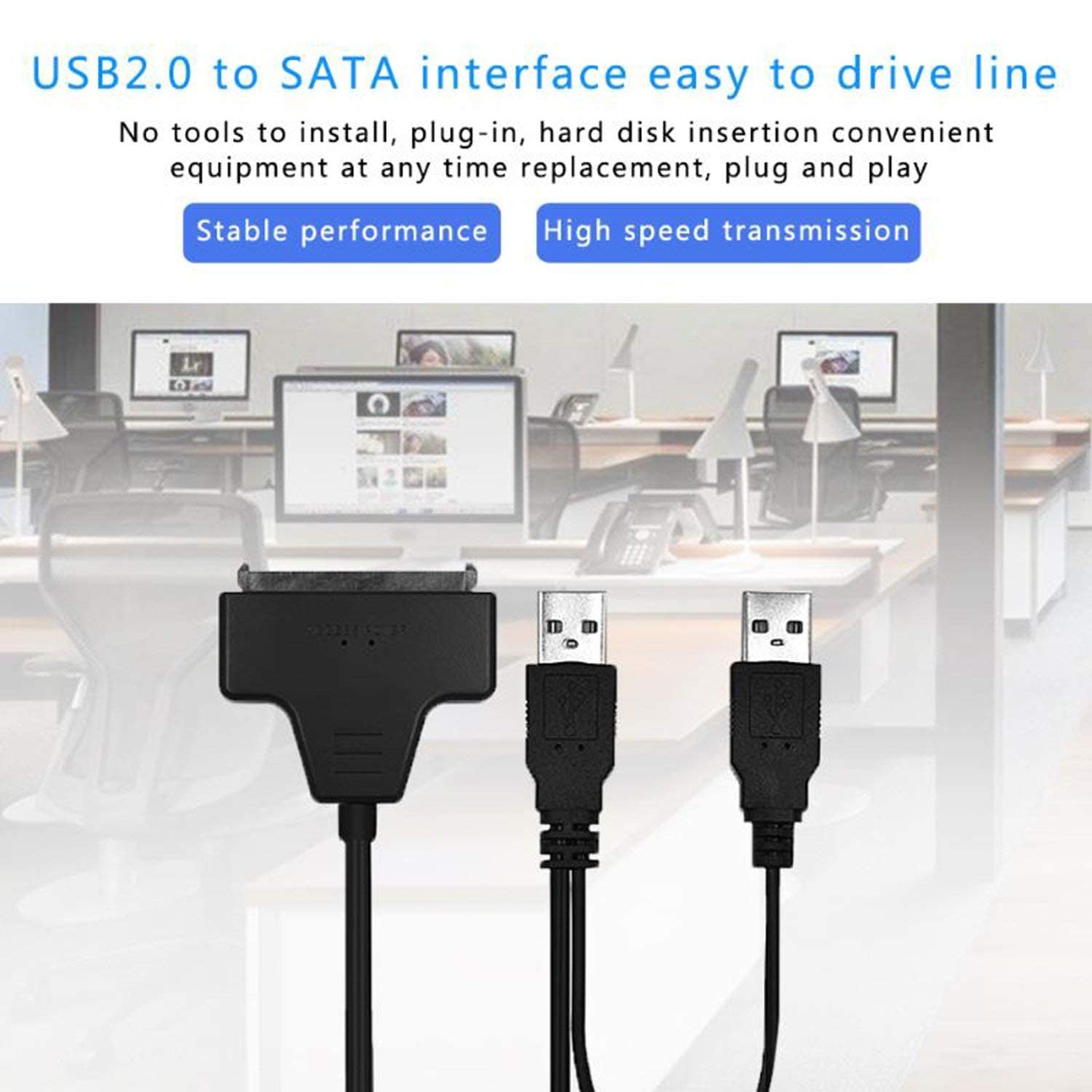 40cm USB2.0 to SATA Cable  for 2.5 inch External SSD HDD