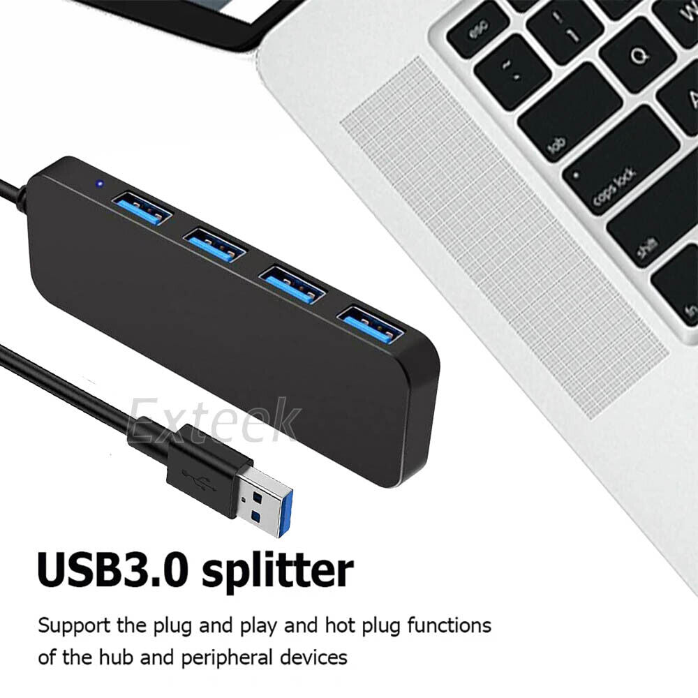 4 Port USB 2.0 HUB Compact & Slim USB HUB Splitter