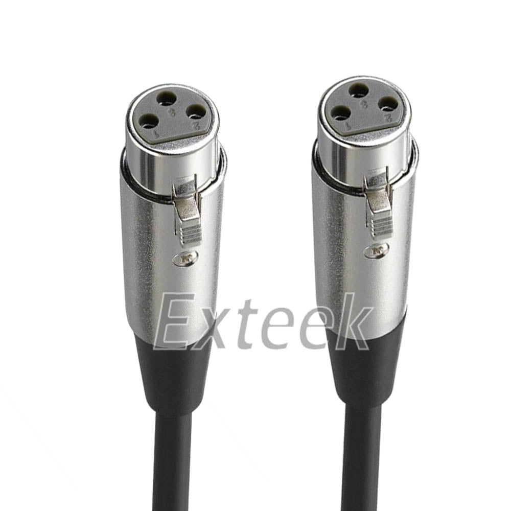 50cm XLR Female to Female Cable Microphone Mic Audio 3 Pin Lead