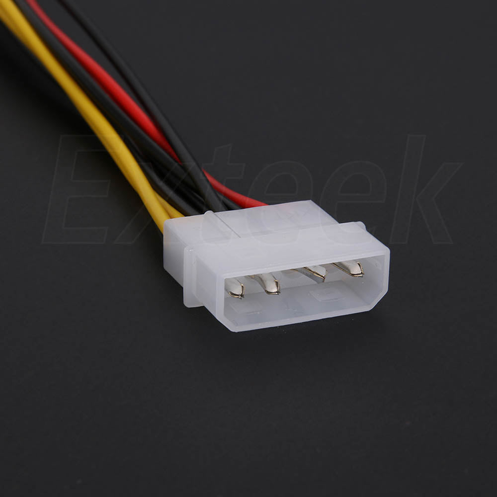 4 Pin IDE Molex Power to 2 Molex Splitter Y Power Extension Cable