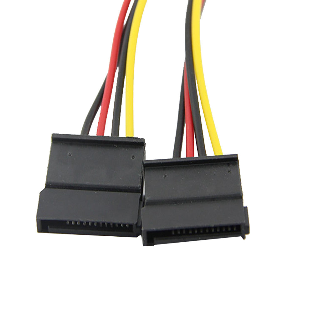 4 Pin IDE Molex to 2 SATA Power Cable Splitter