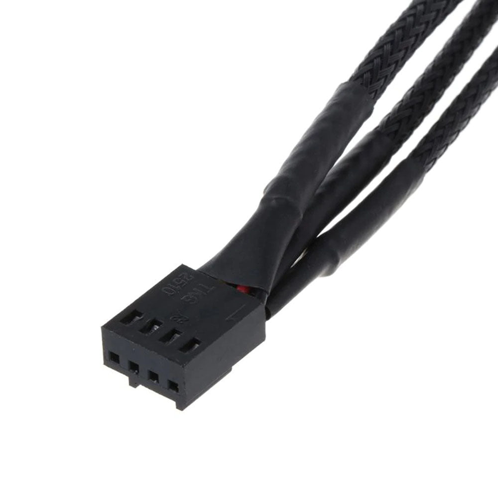 4 pin PWM Fan Splitter Cable 1 to 3 ways Sleeved Extension Extender Cable