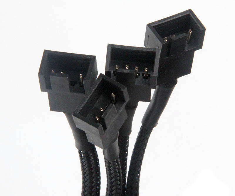 4 pin PWM Fan Splitter Cable 1 to 4 ways Sleeved Extension Extender Cable