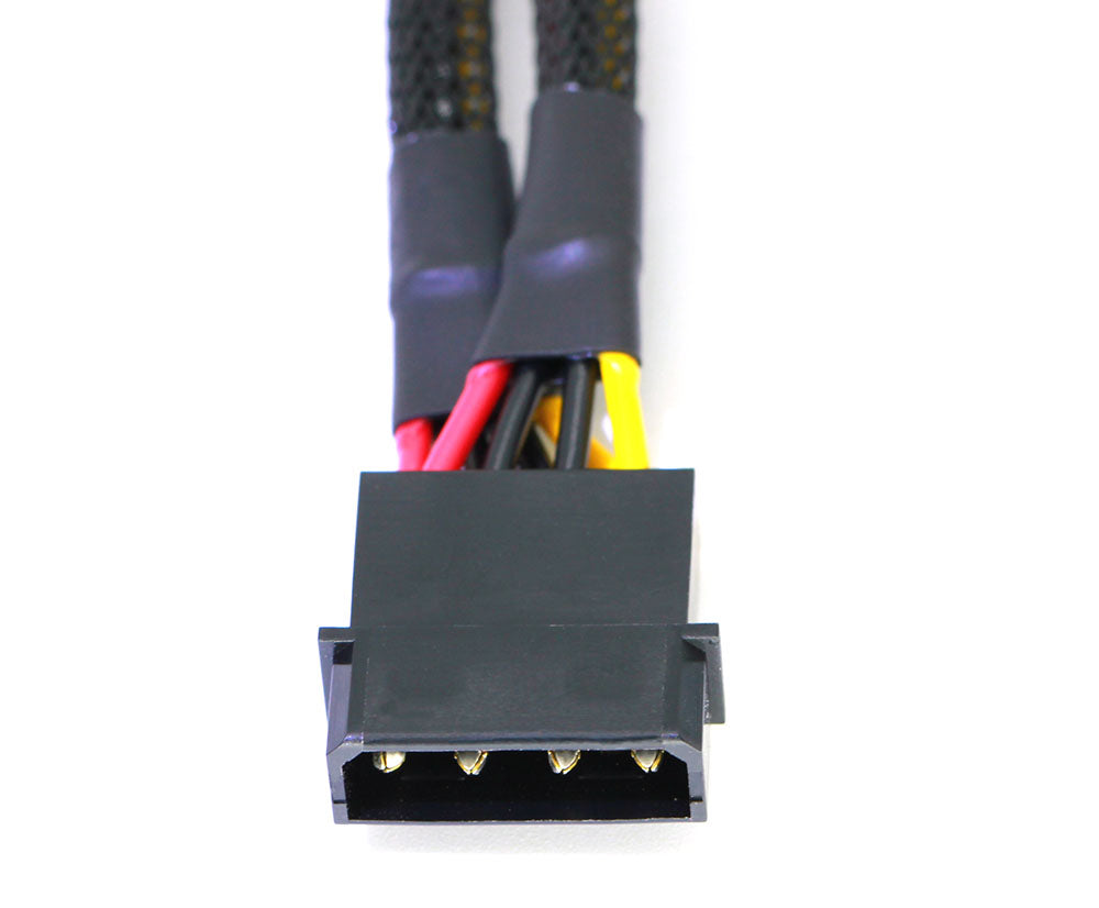 4 Pin IDE Molex to 2 SATA 15pin Power Cable Splitter Adapter