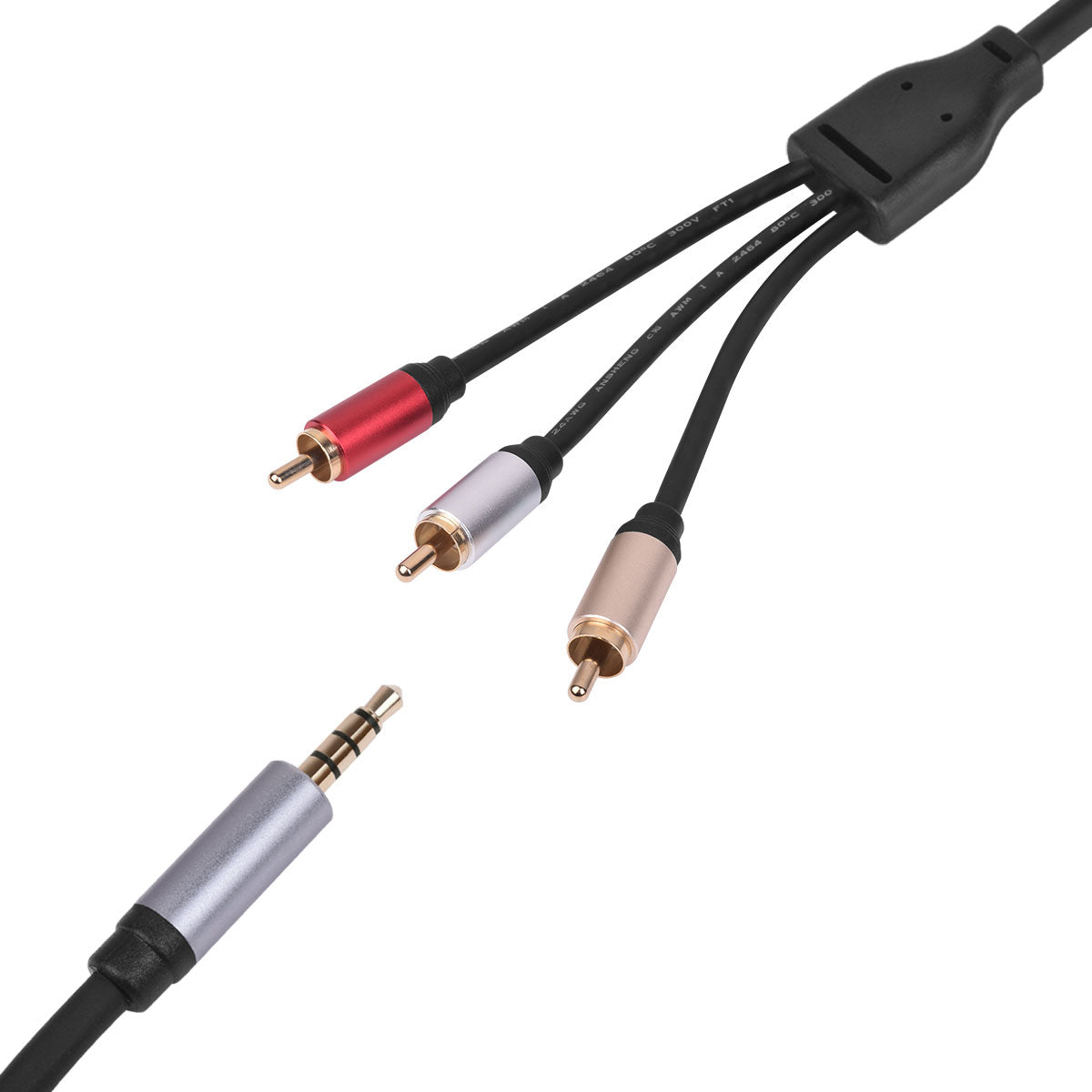 3.5mm  AUX to 3 RCA Audio Video DVD HDTV AV Cord Cable