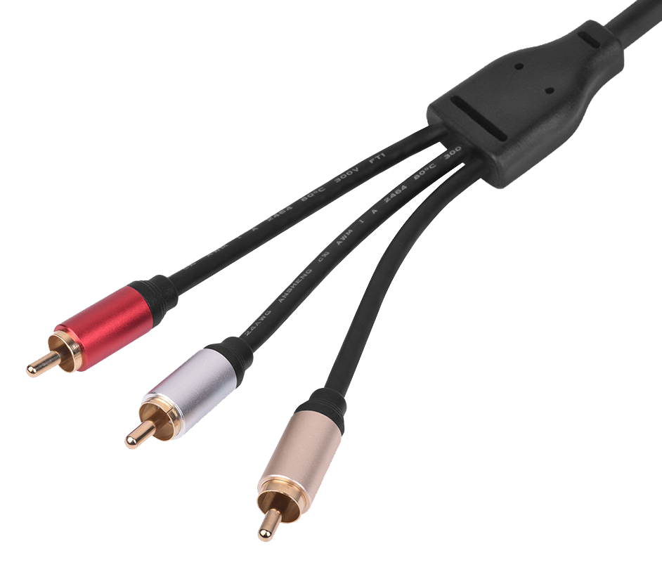 3.5mm  AUX to 3 RCA Audio Video DVD HDTV AV Cord Cable