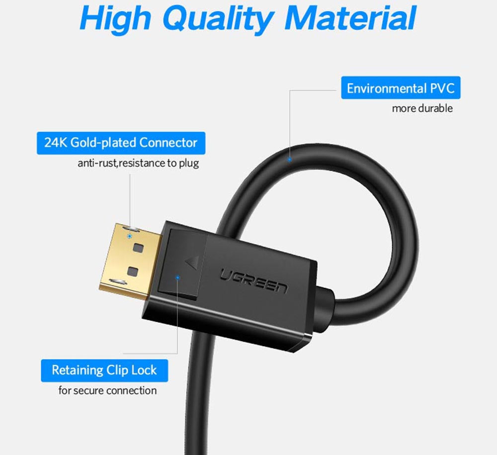 1.8M Displayport to Displayport Cable(Male to Male)